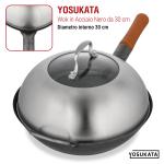 Small Yosukata Coperchio Wok 29cm (Acciaio Inossidabile, Inserto in Vetro Temperato)