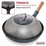 Small Yosukata Coperchio Wok 32.5cm (Acciaio Inossidabile, Inserto in Vetro Temperato)