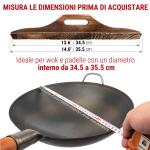 Small Yosukata Coperchio in Legno per Wok 36cm