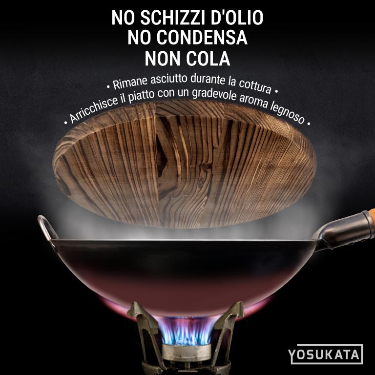 Yosukata Coperchio in Legno per Wok 36cm