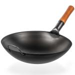 Small Yosukata Wok Acciaio al Carbonio Nero (Fondo Tondo, Stagionato) 36cm